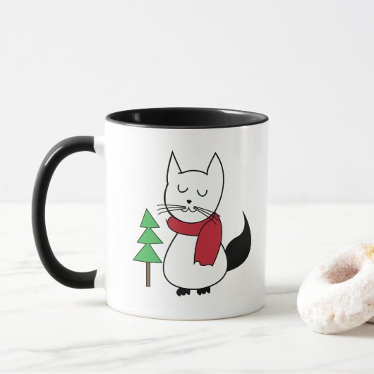 Kerstboom Kat Mok (Met donut)