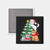 Kerstboom Katten Kerstmis Magneet (Voorkant / Achterkant)
