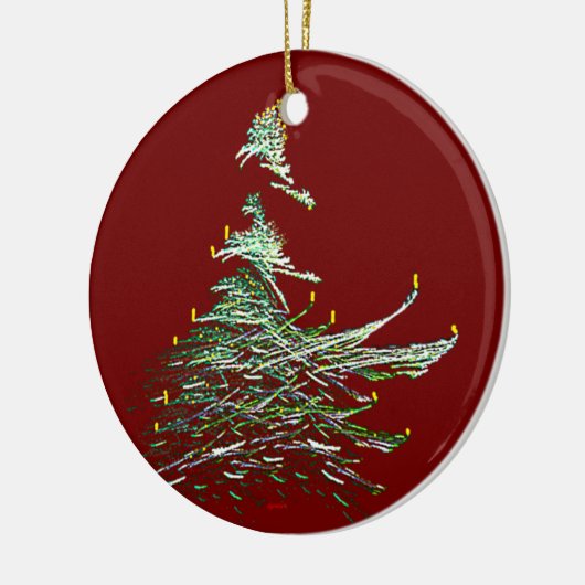 kerstboom keramisch ornament (Links)