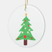 kerstboom keramisch ornament (Links)