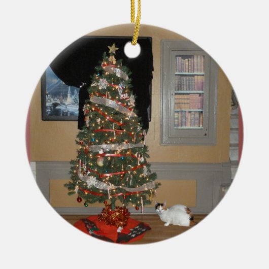 kerstboom keramisch ornament (Voorkant)
