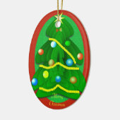 Kerstboom Keramisch Ornament (Links)