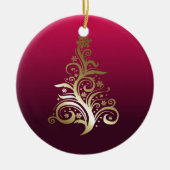 kerstboom keramisch ornament (Voorkant)