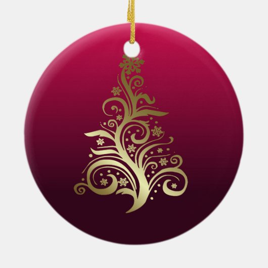 kerstboom keramisch ornament (Achterkant)