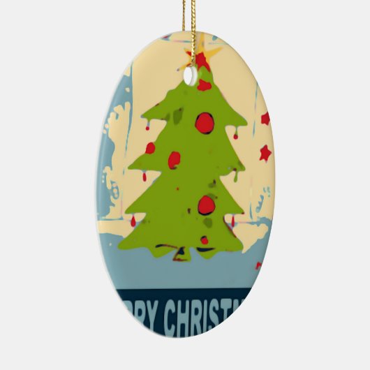 kerstboom keramisch ornament (Rechts)