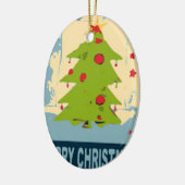 kerstboom keramisch ornament (Links)