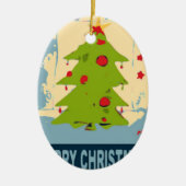 kerstboom keramisch ornament (Voorkant)