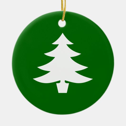Kerstboom Keramisch Ornament (Voorkant)