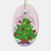 kerstboom keramisch ornament (Links)