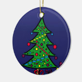 kerstboom keramisch ornament (Links)