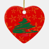 Kerstboom Keramisch Ornament (Achterkant)