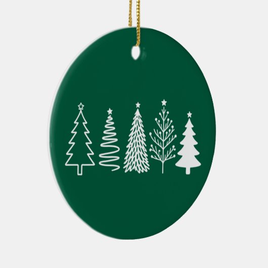 kerstboom keramisch ornament (Rechts)