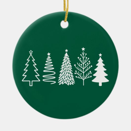 kerstboom keramisch ornament (Voorkant)