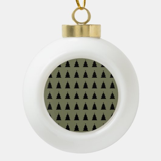 kerstboom keramische bal ornament (Voorkant)