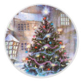 kerstboom  keramische knop (Voorkant)