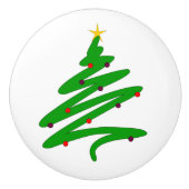 kerstboom keramische knop (Voorkant)