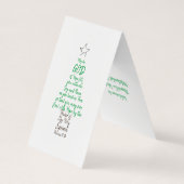 Kerstboom Kerk Welkom Tentfold Place Kaarten (Achterkant)