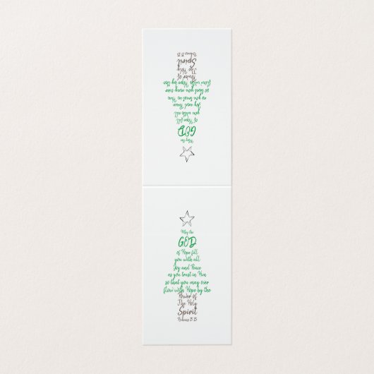 Kerstboom Kerk Welkom Tentfold Place Kaarten (Buitenkant ongevouwen)