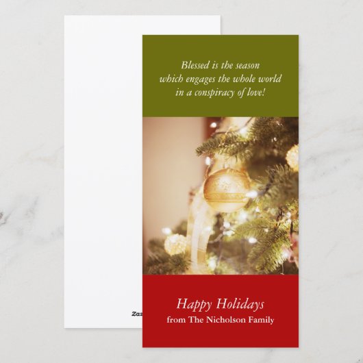 Kerstboom | Kerst Foto Kaart (Voorkant / Achterkant)