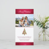 Kerstboom Kerst Fotokaart Feestdagenkaart (Staand voorkant)
