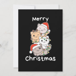 Kerstboom Kerst Katten Kerst Dieren Feestdagenkaart