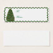 Kerstboom Kerst Label Kaart (Voorkant /achterkant)