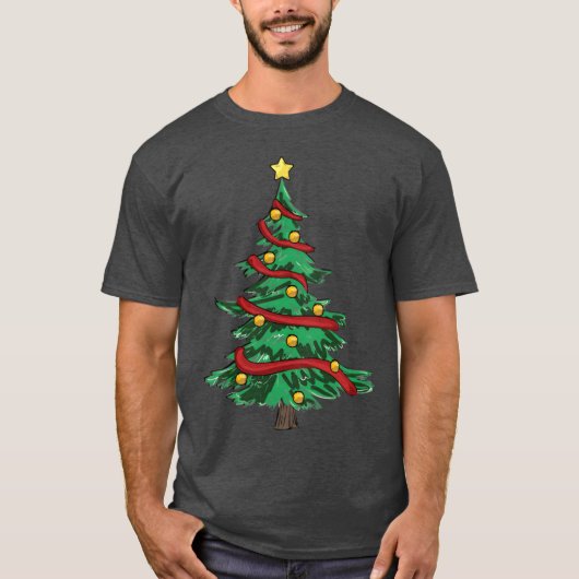 Kerstboom Kerst vintage T-shirt (Voorkant)