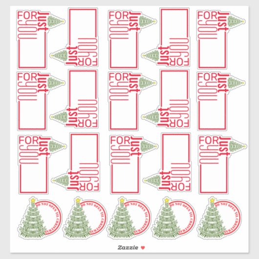 Kerstboom Kerst Zelfklevende Cadeaublaadjes Sticker (Vel)