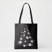 Kerstboom kerstbomen honkballiefhebber tote bag (Voorkant)