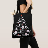 Kerstboom kerstbomen honkballiefhebber tote bag (Dichtbij)