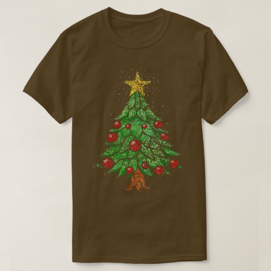 Kerstboom Kerstboom Kerstavond Christus T-shirt (Design voorkant)