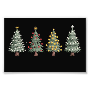 Kerstboom Kerstcadeau Winter  Foto Afdruk