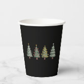 Kerstboom Kerstcadeau Winter Papieren Bekers (Voorkant)