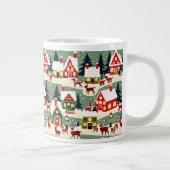 Kerstboom Kerstdorp sneeuwfoto Grote Koffiekop (Rechts)