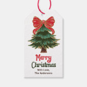 Kerstboom Kerstfeest Borrel  Cadeaulabel (Voorkant)