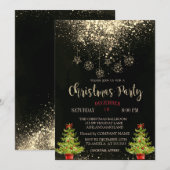 Kerstboom, kerstfeest- en kerstfeestdag kaart (Voorkant / Achterkant)