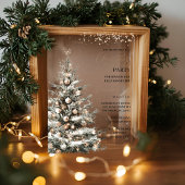 "Kerstboom kerstfeest | feestdag Acryl Uitnodigingen