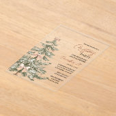 "Kerstboom kerstfeest | feestdag Acryl Uitnodigingen (Laagn)