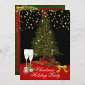 Kerstboom kerstfeestdag kaart (Voorkant / Achterkant)