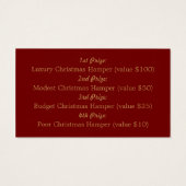 Kerstboom, kerstfeestkaartjes visitekaartje (Achterkant)