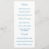 Kerstboom, kerstfeestmenu menu (Achterkant)