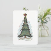 Kerstboom Kerstkaart (Staand voorkant)