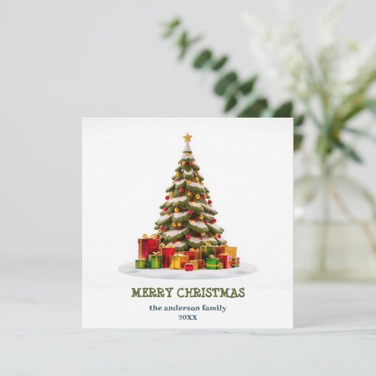 Kerstboom, Kerstkaart (Staand voorkant)