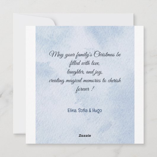 Kerstboom, Kerstkaart (Achterkant)