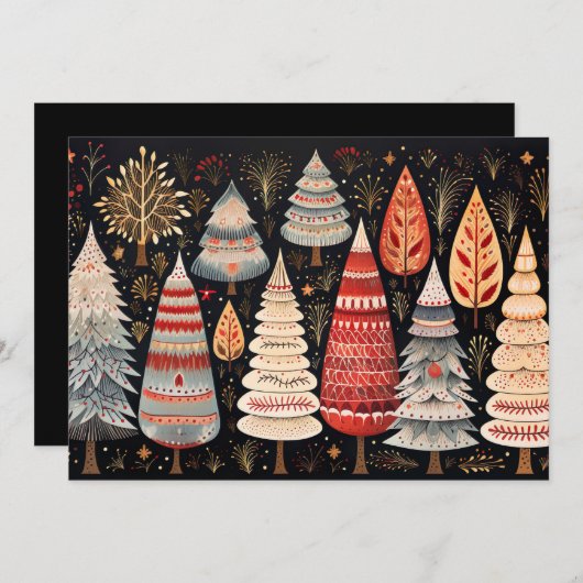 Kerstboom kerstkaart (Voorkant / Achterkant)