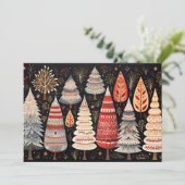 Kerstboom kerstkaart (Staand voorkant)