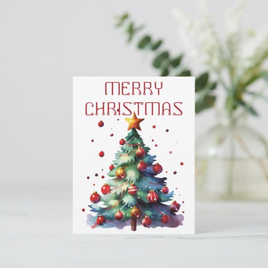 Kerstboom - Kerstkaart (Staand voorkant)
