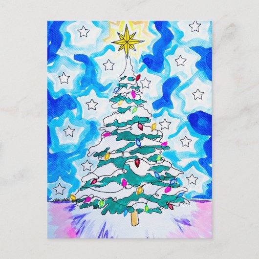 Kerstboom Kerstkaart Briefkaart (Voorkant)