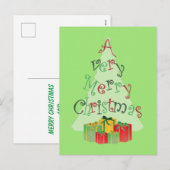 Kerstboom kerstkaart feestdagenkaart (Voorkant / Achterkant)