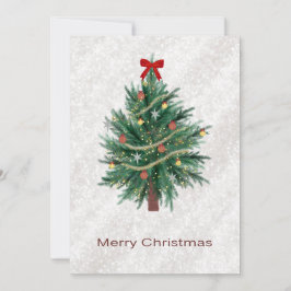 Kerstboom kerstkaart handgetekend